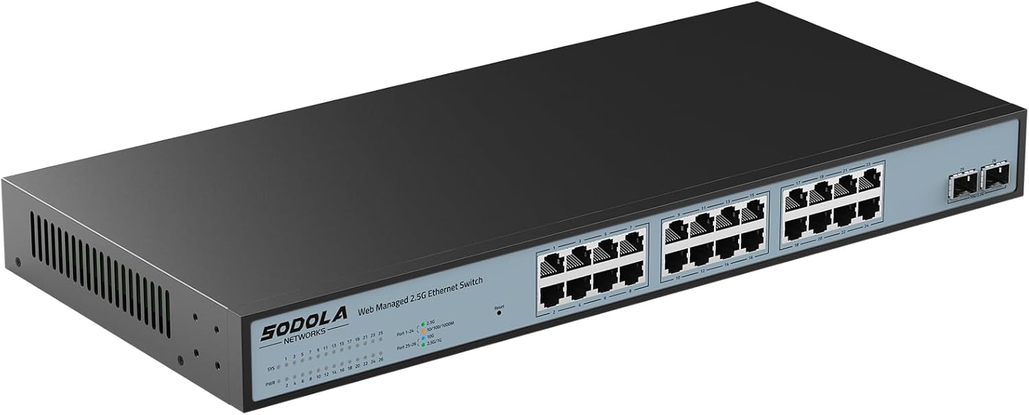 24 Port 2.5G Smart Web Managed Switch for High-Speed Networking
