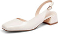 Coutgo Women's Chunky Low Heel D'Orsay Slingback Pumps for Style