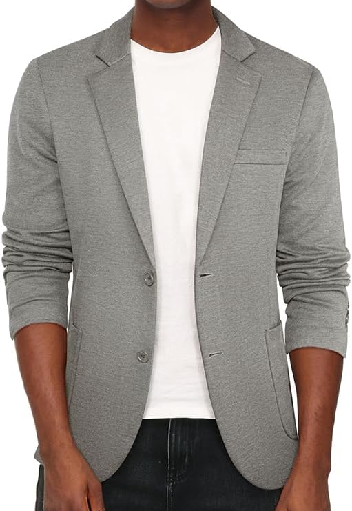Men's Casual Knit Blazer Suit Jackets for Stylish Comfort