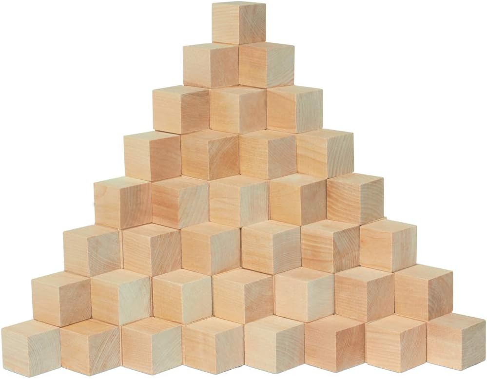 DIY Wood Cubes 1-1/4-inch for Baby Showers and Crafts