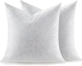 Feather Throw Pillow Inserts Set of 2 26 x 26 in - Plush Lofty Fill