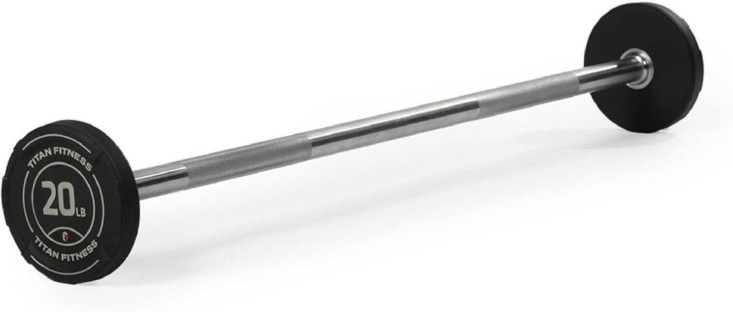 Rubber Curl Fixed Barbells for Strength Training & Weightlifting