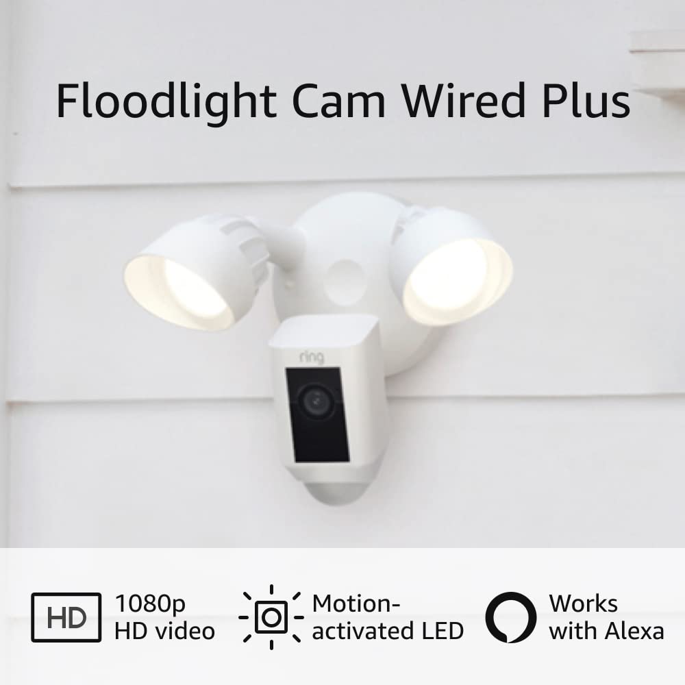 Ring Floodlight Cam Wired Plus 2021 - Enhanced Security