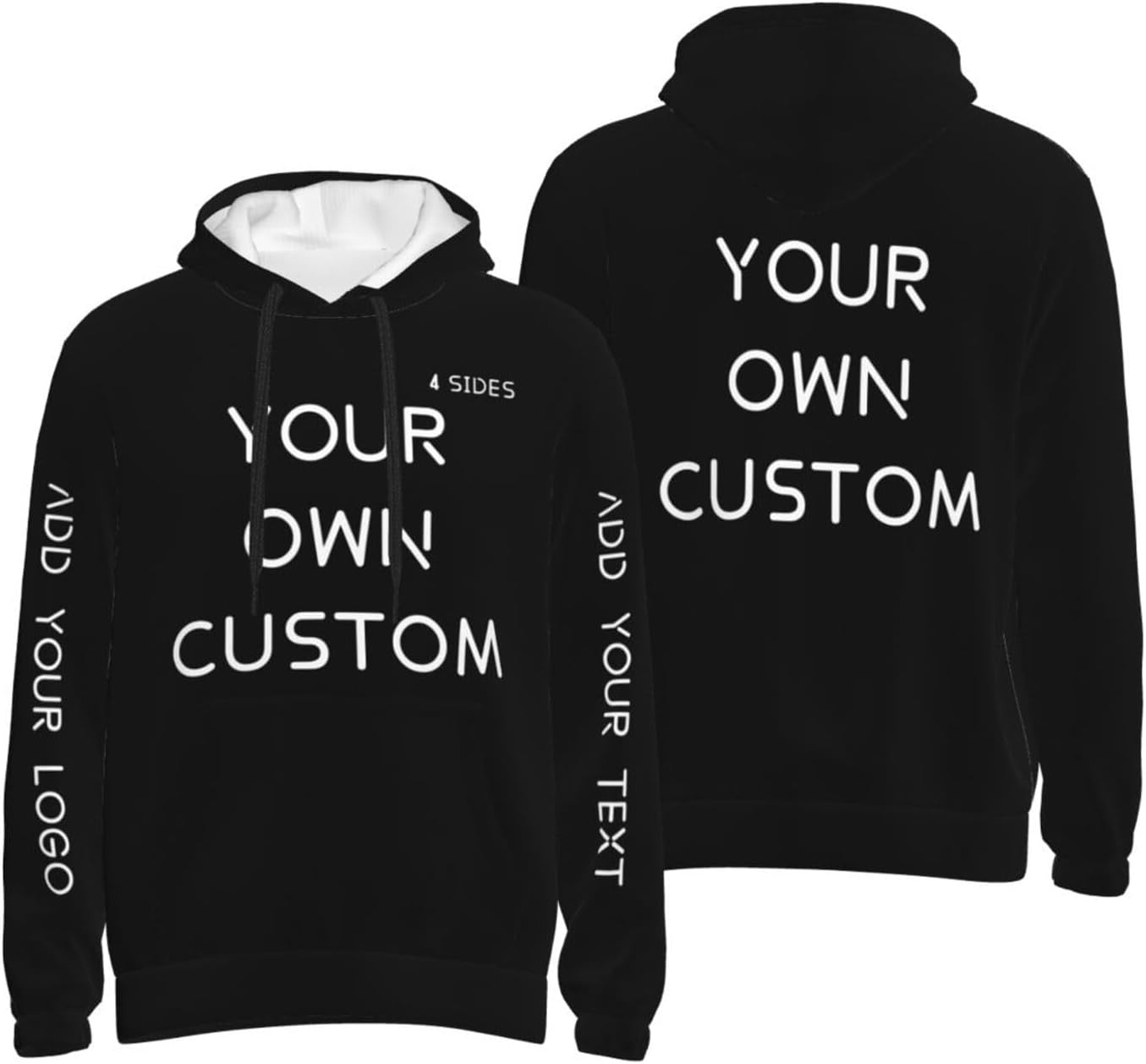 Custom Logo Hoodie - 4 Side Print Design