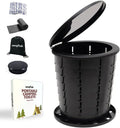 Retractable Portable Toilet for Camping - Large, Height Adjustable