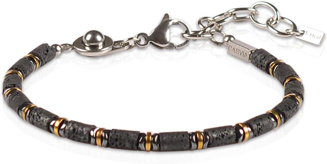 Handmade IronRock Hematite Mens Bracelet for Effortless Wear