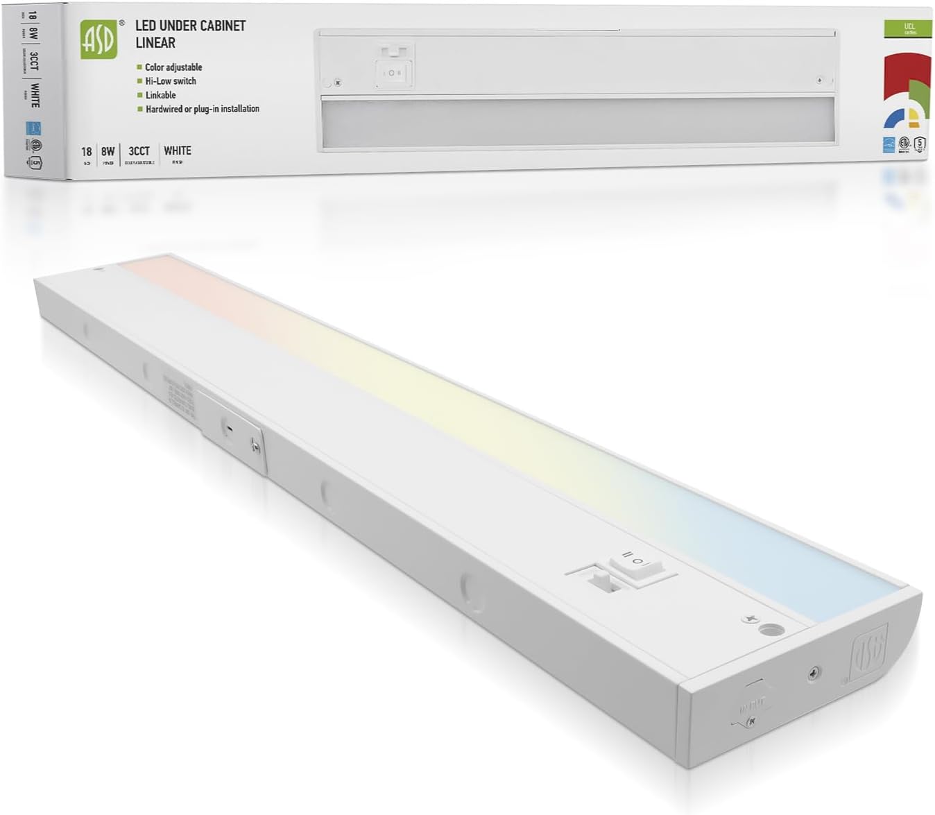 ASD 18 Inch LED Under Cabinet Lighting for Kitchen Use