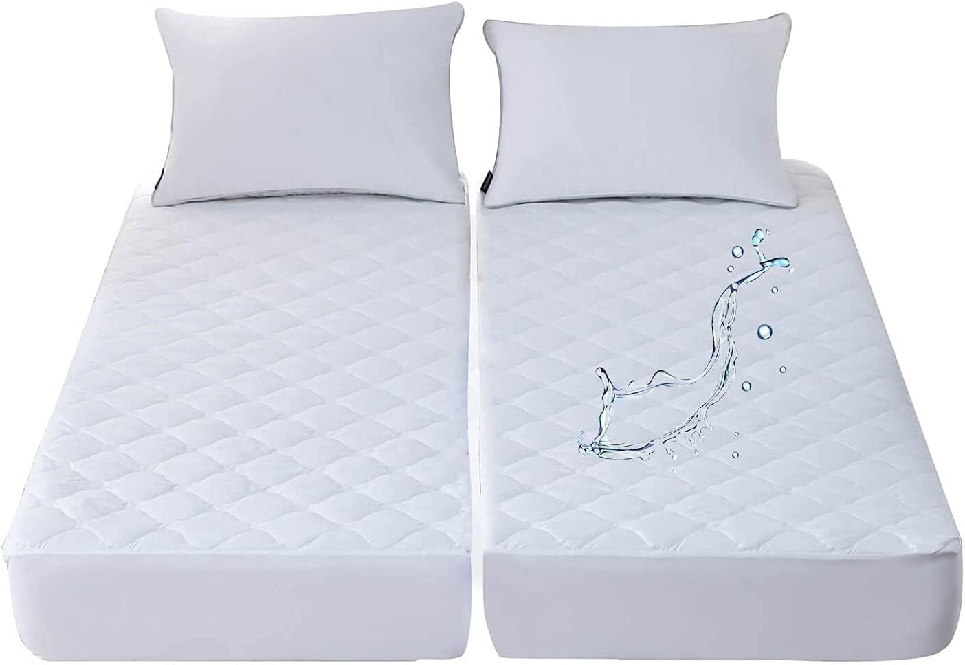 Waterproof Quilted Split California King Mattress Protector Pad