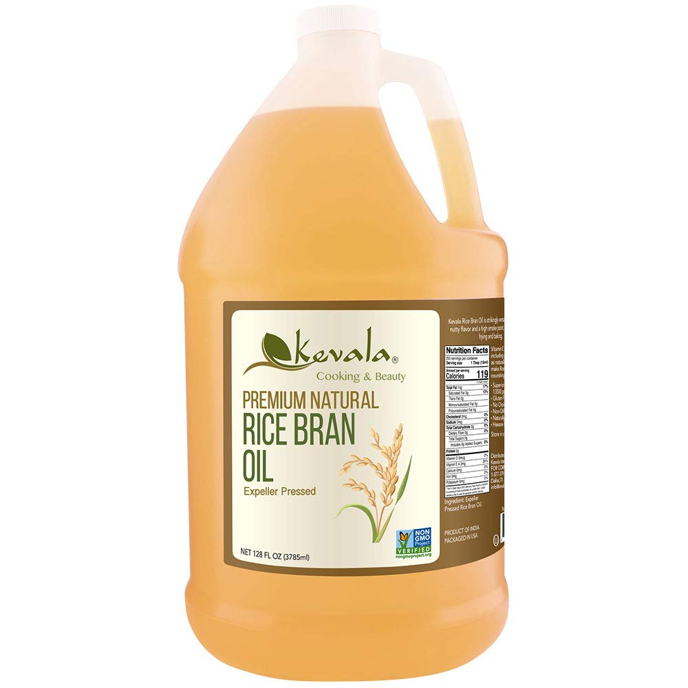 Kevala Rice Bran Oil for Cooking and Skincare - 128 fl oz