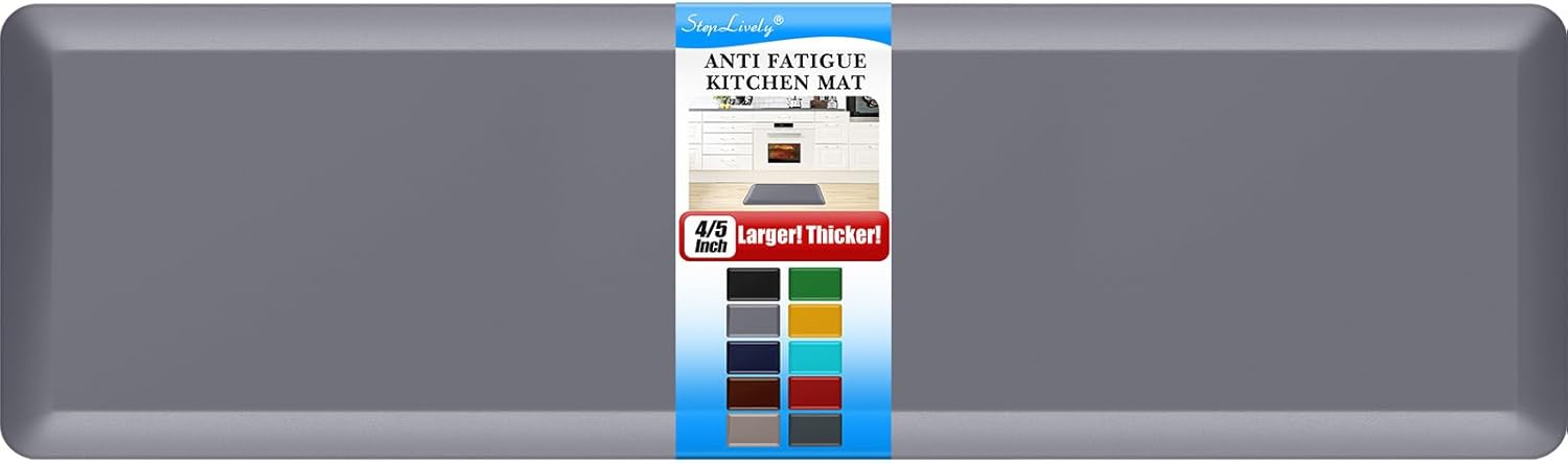 Cushioned Anti Fatigue Kitchen Mat - Comfortable Support & Safety