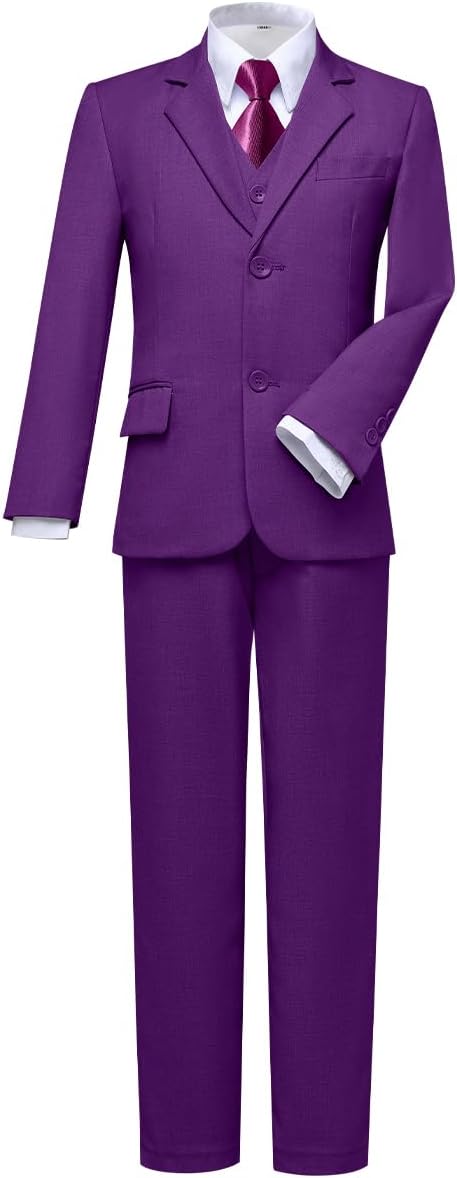 Visaccy Boys Slim Fit Dress Clothes for Special Occasions
