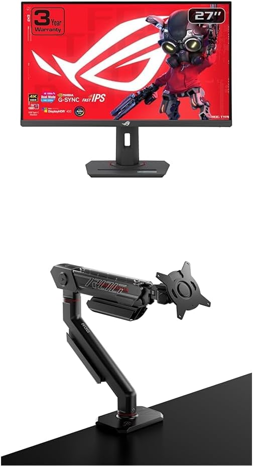 ASUS ROG Strix 27 4K HDR Gaming Monitor with Ergo Arm