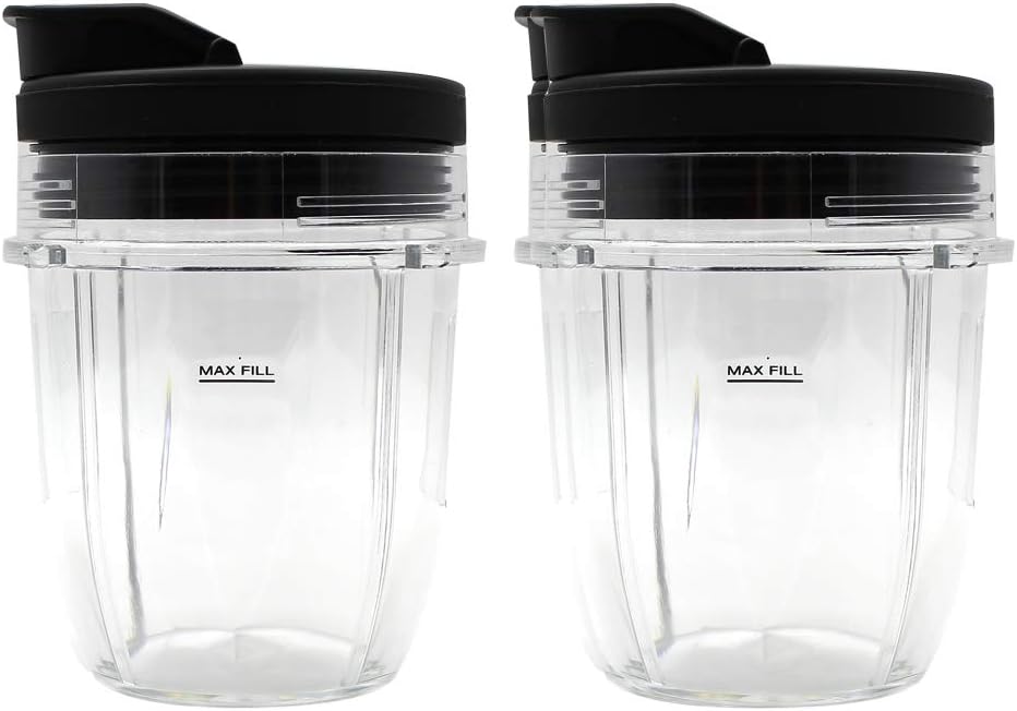 Anbige 2-Pack Nutri Ninja Replacement Cups - Blend On The Go!