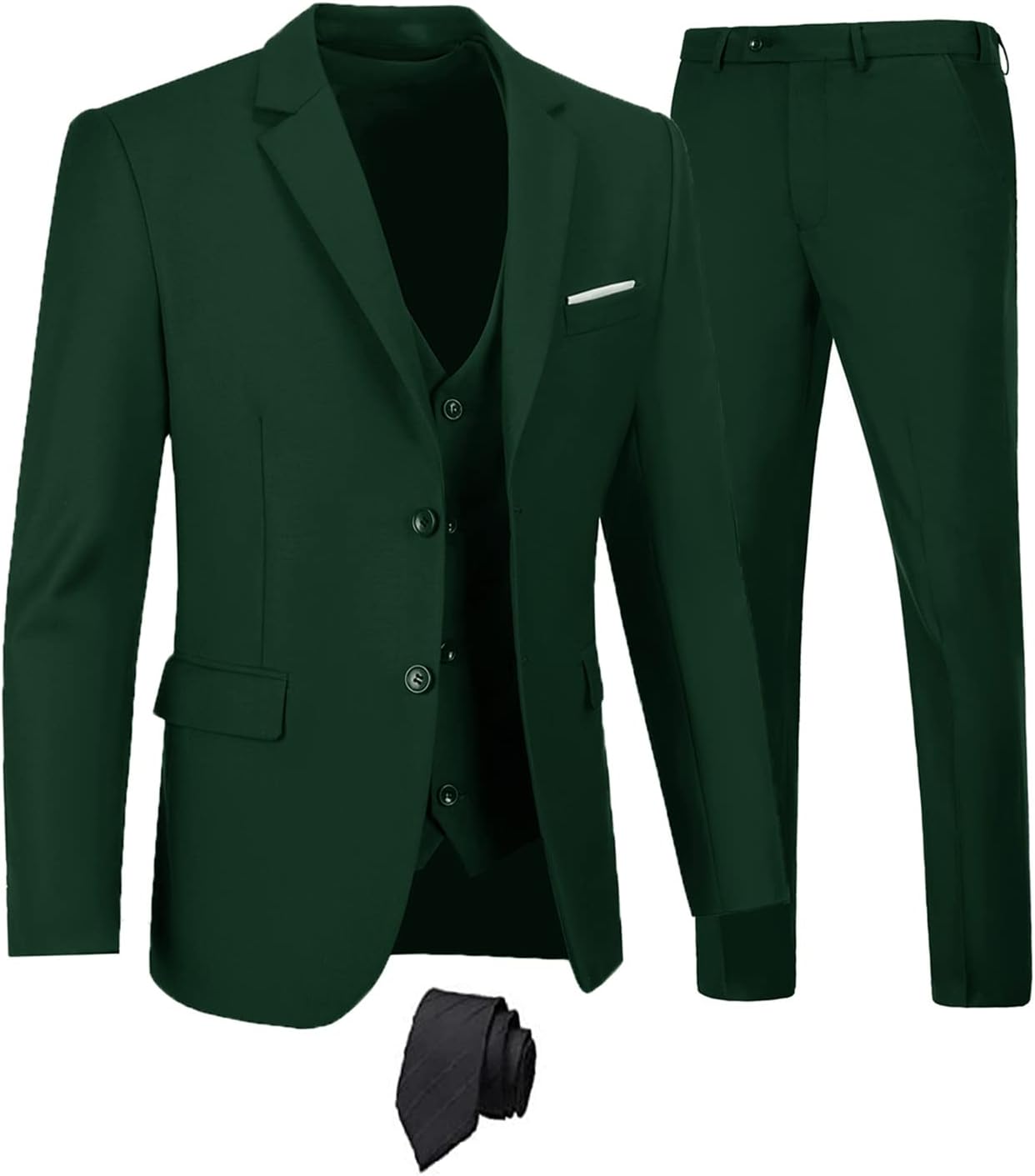 Furuyal Men's Slim Fit 3 Piece Suit Set for Weddings and Business