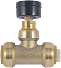 SharkBite 1 in Push to Connect Pressure Gauge Tee - Easy Install