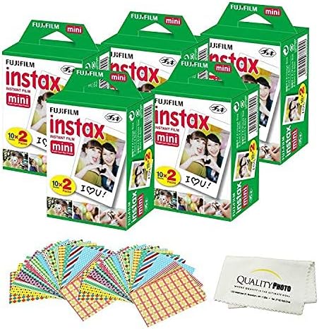 Fujifilm Mini Instant Film for Mini 8, 9, 11 Cameras with Stickers