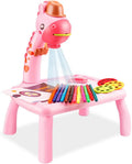 MOYIC LED Drawing Board - Creative Kids Desk, Pink Animal Slides