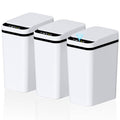 3Pack Small Touchless Bathroom Trash Can with Lid - Slim Motion Sensor