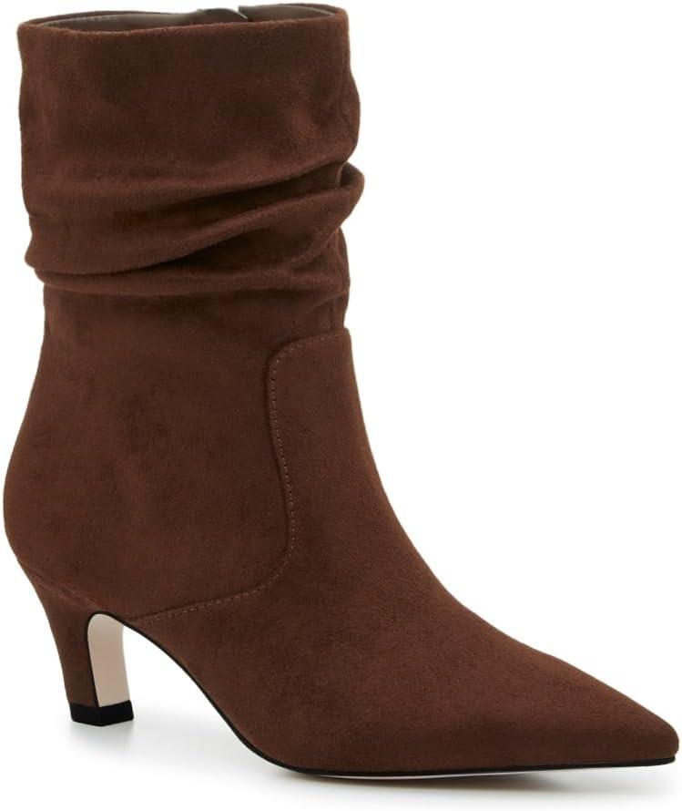 Coutgo Women's Slouchy Ankle Boots with Kitten Heel Style
