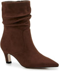 Coutgo Women's Slouchy Ankle Booties with 2 in Kitten Heel