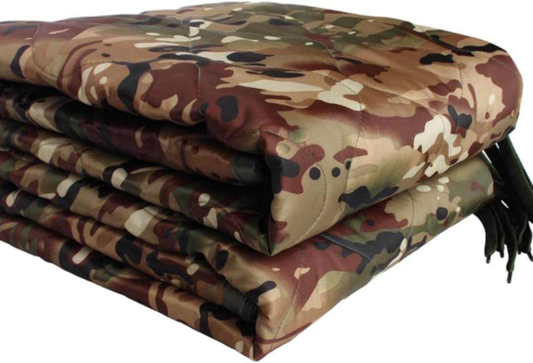 Camo Poncho Liner for Camping, Hiking, and Outdoor Survival