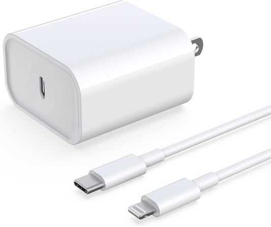 Fast 20W iPhone Charger + MFi Certified 6ft Cable Set