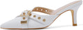 Mostrin Kitten Mules Heels for Women - Pointed Closed Toe Dressy Pumps