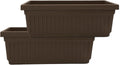 Venetian Window Planter Box - Long Chocolate Planter for Sills