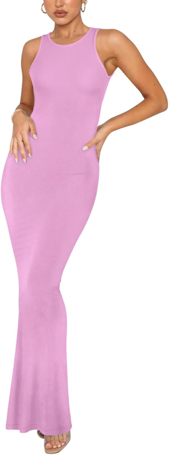 REORIA Women's Elegant Sleeveless Halter Neck Maxi Dress Review
