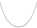 10k White Gold Box Chain 1 mm x 18 in Necklace - Classic