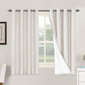 Linen Blackout Curtains 63 in Pair - 100% Blackout, Insulated