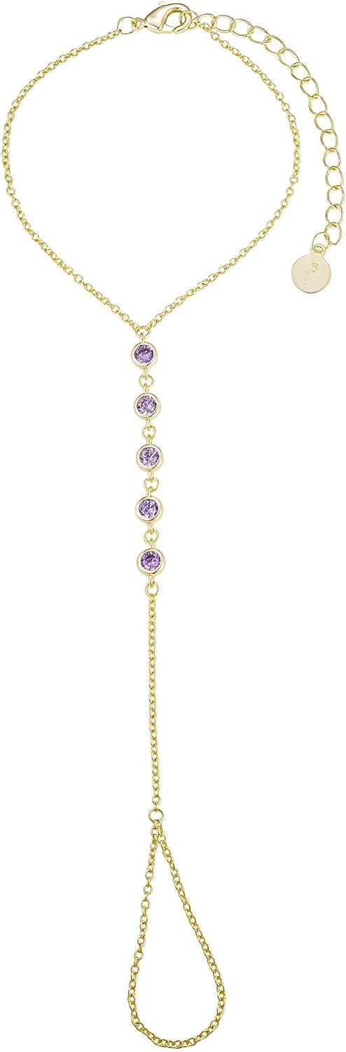 CZ Diamond Ring Bracelet Hand Chain for Women - Elegant Design