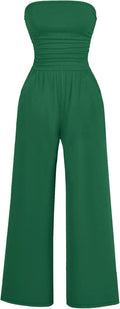Strapless Summer Jumpsuit Wide Leg Romper - Comfortable & Versatile