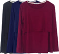 Smallshow Women's Nursing Tops Long Sleeve Shirts for Breastfeeding