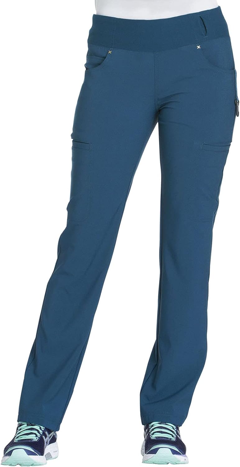 Cherokee Scrubs for Women Mid Rise Straight Leg Pants with Pockets