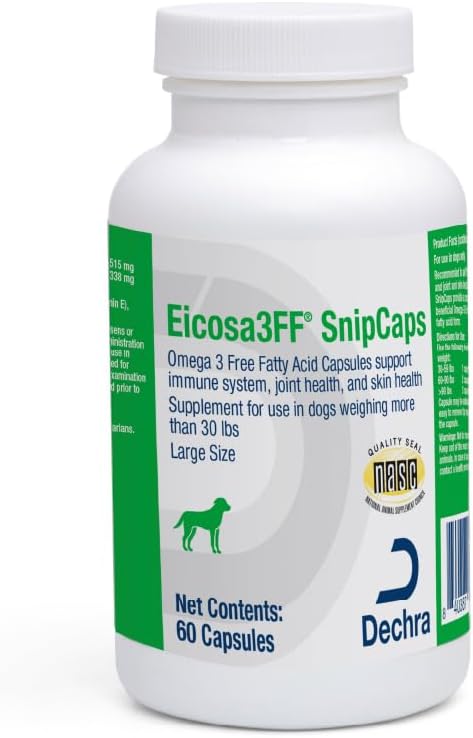 Eicosa3FF SnipCaps Omega 3 Free Fatty Acid Capsules for Dogs