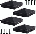 True I.D. 4-1/16 in x 4-1/16 in Aluminum Pyramid Post Caps - Matte
