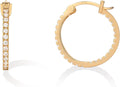 PAVOI 14K Gold Plated 925 Sterling Silver Cubic Zirconia Hoops