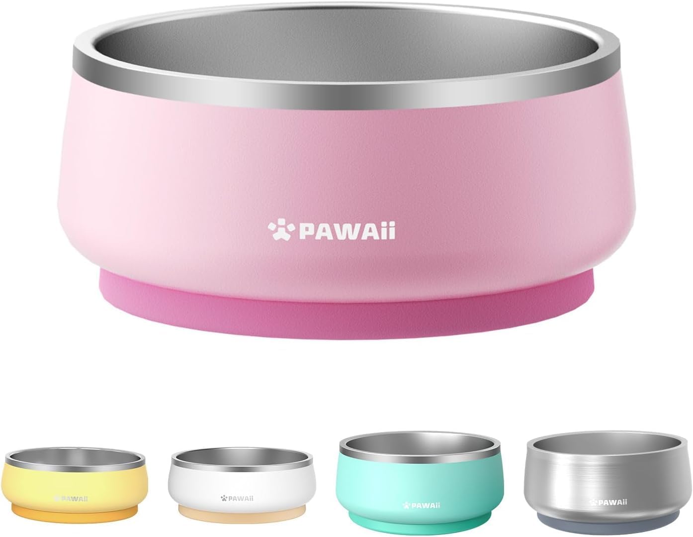 Pawaii Insulated Stainless Steel Dog Bowl with Non-Slip Base