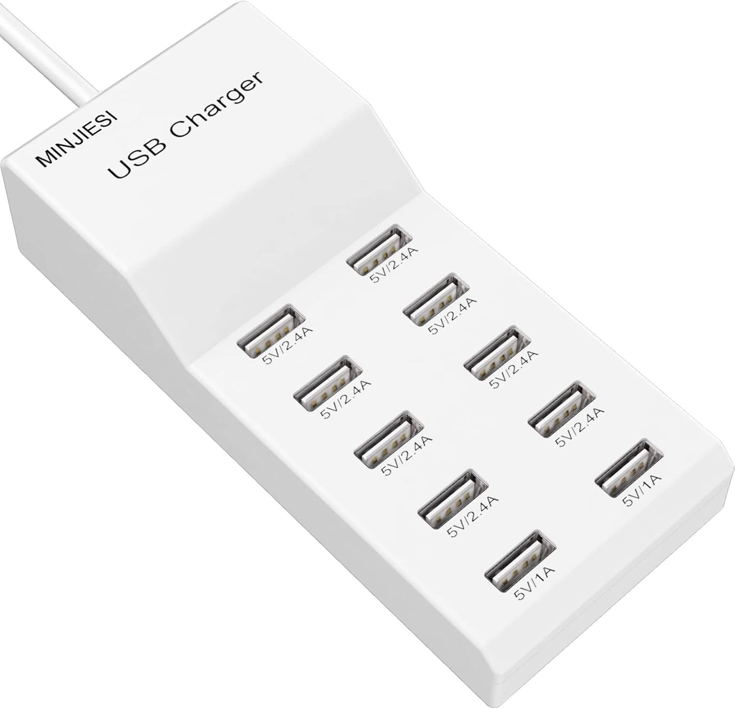 Minjiesi 10-Port USB Charging Station - Fast Charging Hub