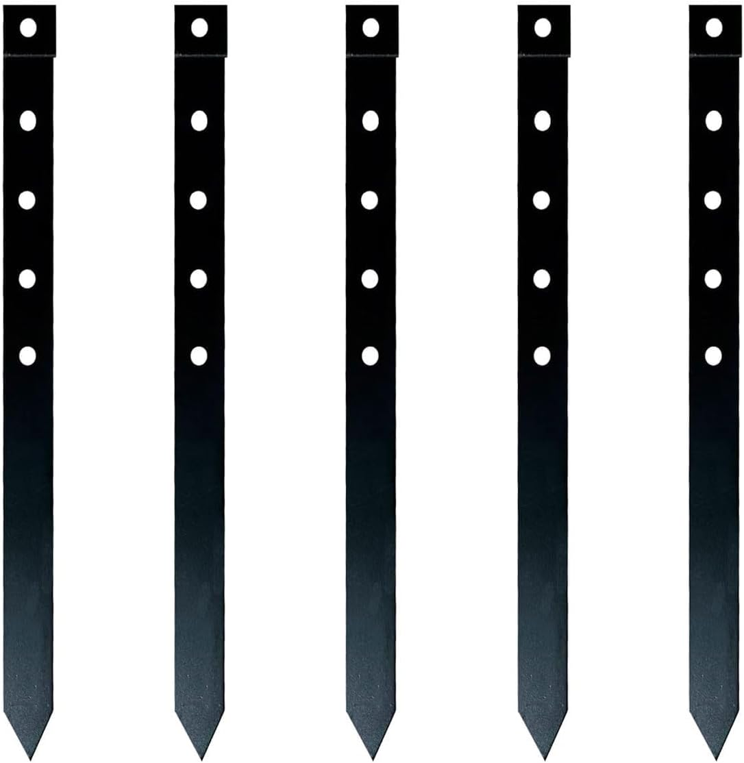 60Pcs Metal Garden Landscape Edging Stakes for Strong Support