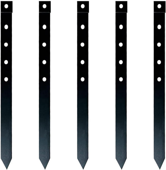 60Pcs Metal Garden Landscape Edging Stakes for Strong Support