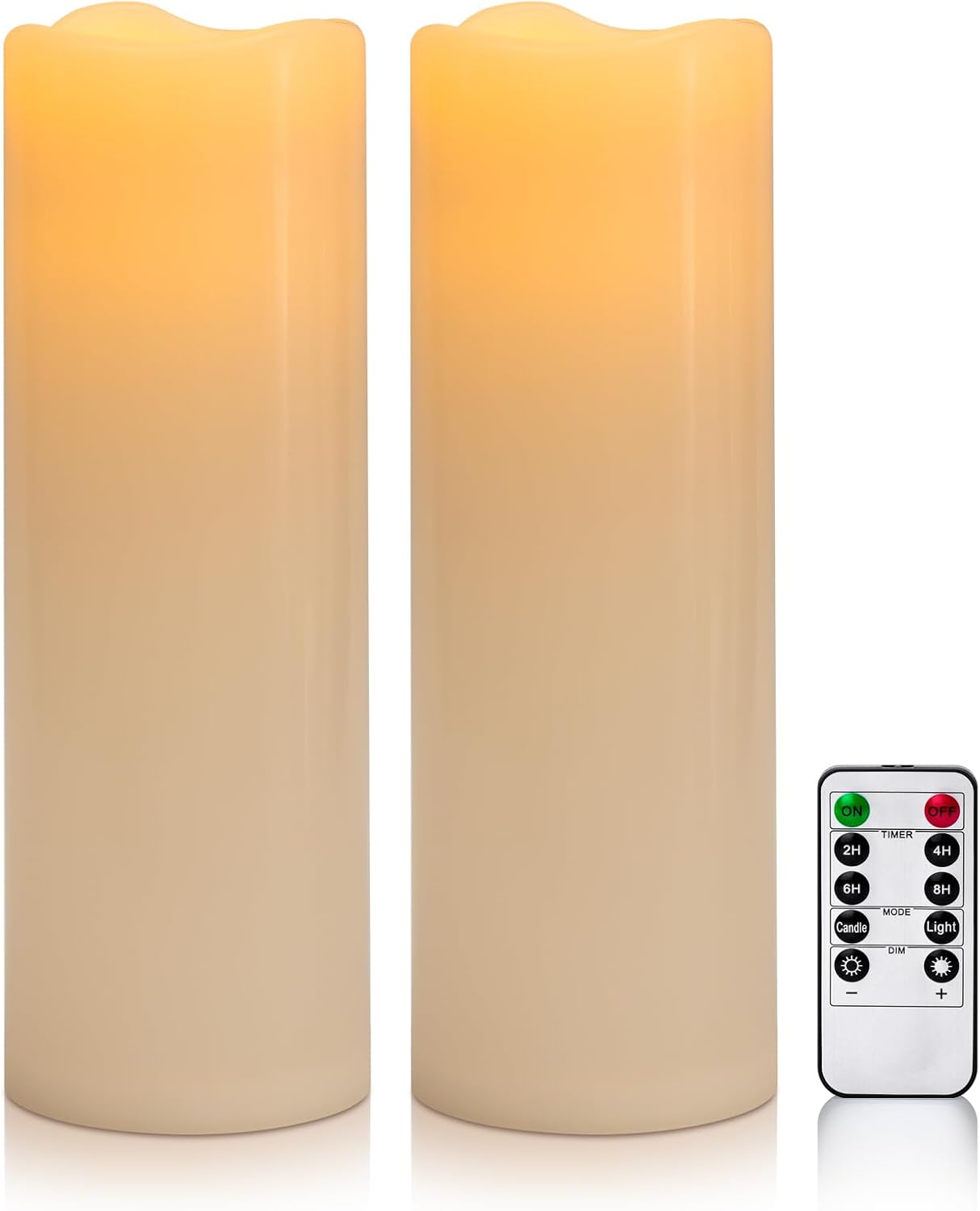 Large Waterproof Outdoor Flameless Candles with Remote Control