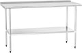 Stainless Steel Table 24in x 60in with Undershelf & Backsplash