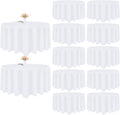 12 Pack White Round Tablecloth 120 in - Stain & Wrinkle Resistant