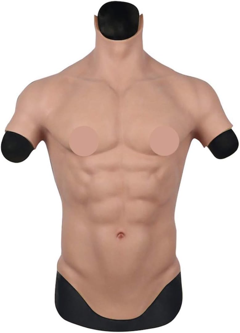 Realistic Silicone Muscle Chest Vest for Cosplay and More