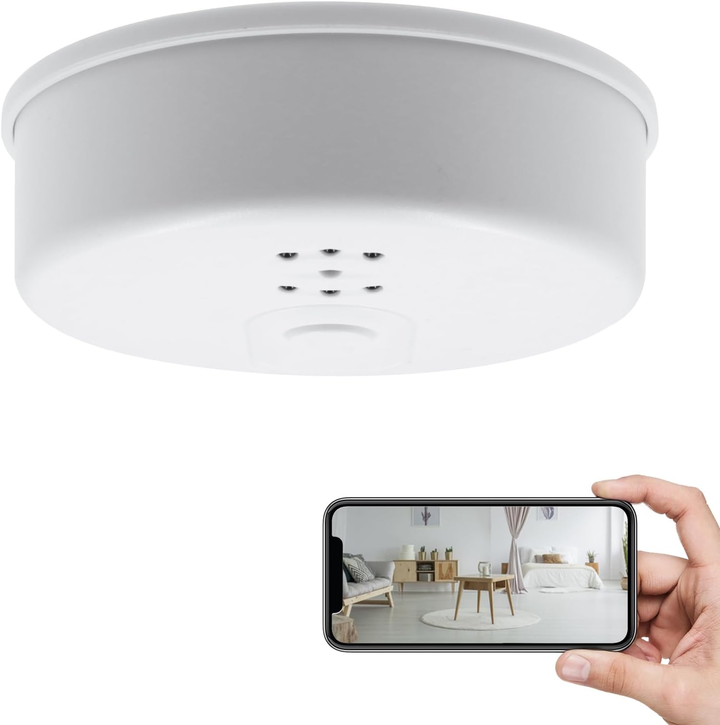 WiFi Hidden Camera Smoke Detector for Home Office Security