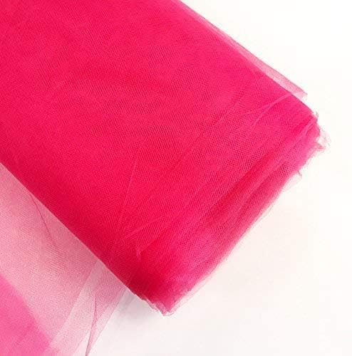 108in by 50 Yards Hot Pink Fabric Tulle Bolt for Weddings