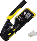 Ratcheting Data Cable and RJ45 Crimp Tool Kit - Pass-Thru CAT6