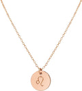 Handmade Zodiac Charm Necklace - Personalized Leo Disc